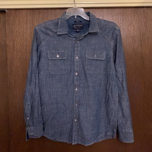 Denim Button Down Long-sleeve Shirt